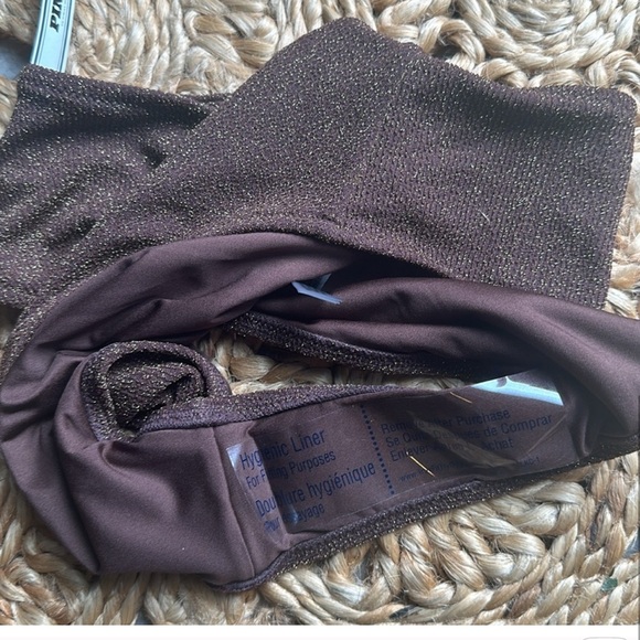 Glittery brown 3 piece swim set from Victoria’s Secret.  Size M-DD. New. - Picture 7 of 12